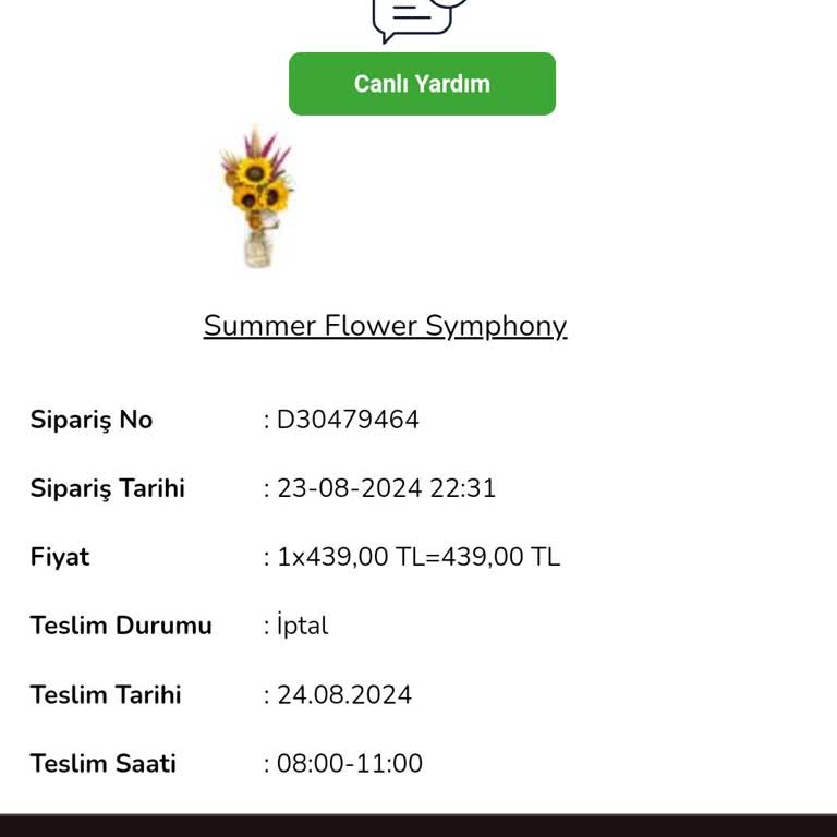 Taze Çiçek (tazecicek.com) Teslimat Problemi Ve Müşteri Hizmetleri Sorunu