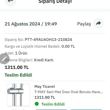 PTT Kargo Epttavm Kargo Teslimi Yok Ürün Ortada Yok Dağıtıcı Kayıp