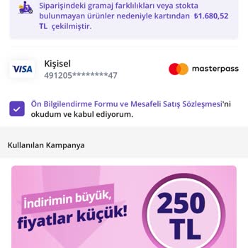 Getir Büyük İndirim Kuponu Yanıltması
