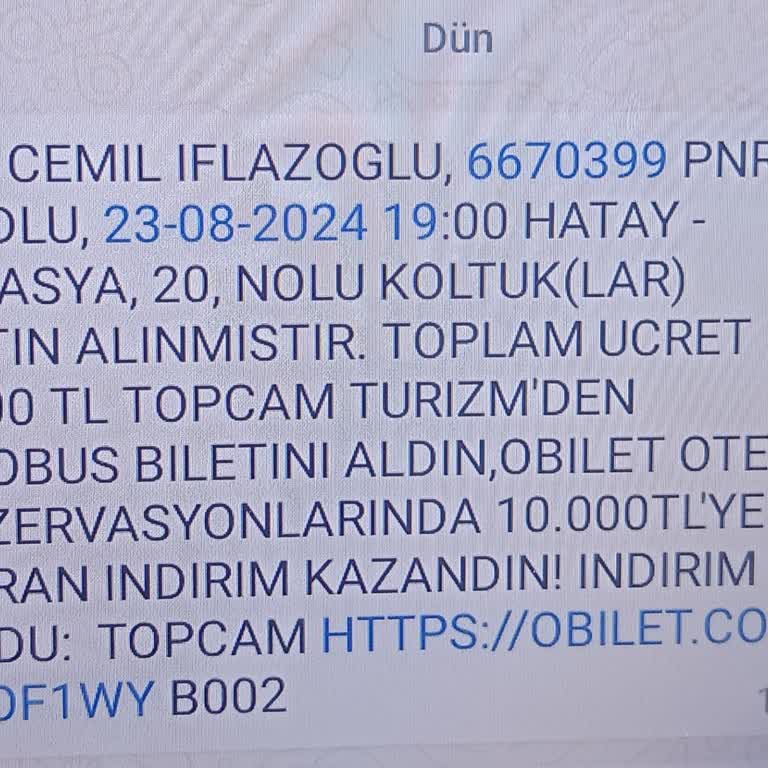 Topçam Turizm Topçam Otobüsü Mağduriyeti