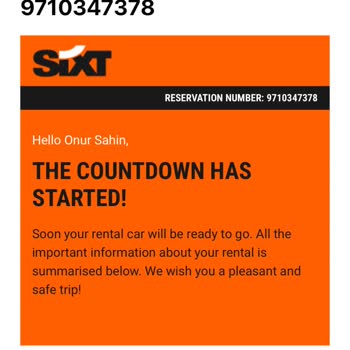 Sixt Rezervasyon İptali Ve Para İadesi