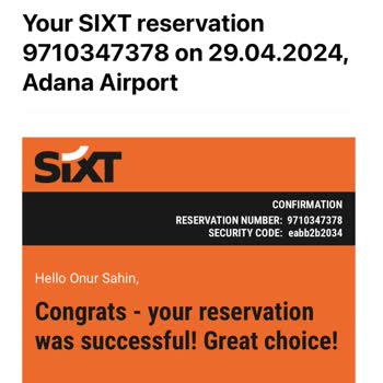 Sixt Rezervasyon İptali Ve Para İadesi