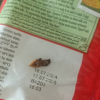 SuperFresh Mısırdan Böcek Çıktı