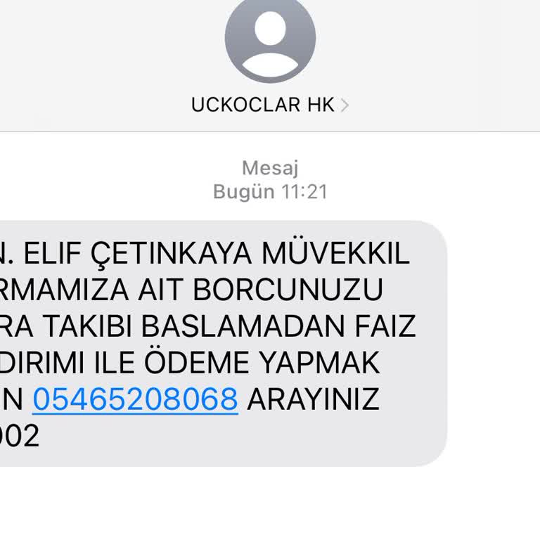 UCKOCLAR HK (SMS) Uckoclar Hk Asılsız Mesaj