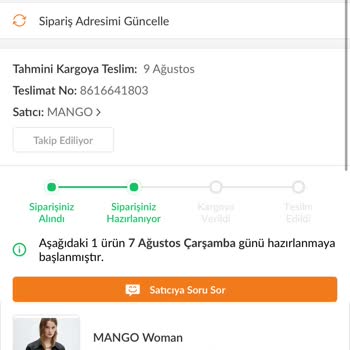 Mango Ürün Teslimatı Ve Açıklaması Yapmadı!