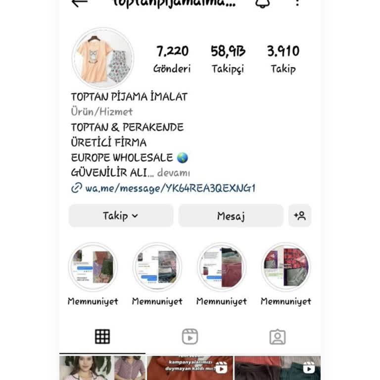 Toptanpijamaimalat (Instagram) Kesinlikle Almayı Düşünmeyin Bile
