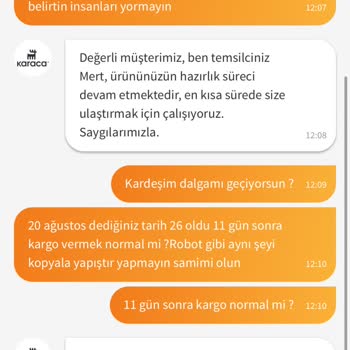 Karaca Züccaciye Trendyol Üzerinden Aldığım Ürün Zamanında Kargolanmadı
