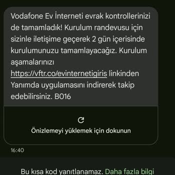 Vodafone Ev İnterneti Kurulum Yapılmıyor