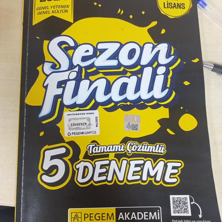 Pegem.net Sezon Finali Ön Lisans 5'li Denemesi