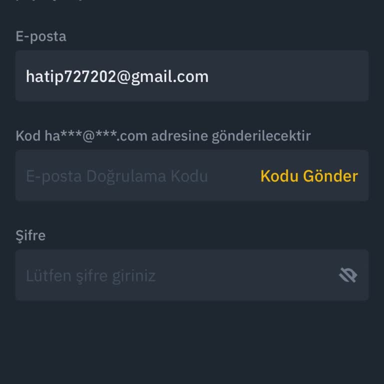 Binance TR E Posta Değişikliği
