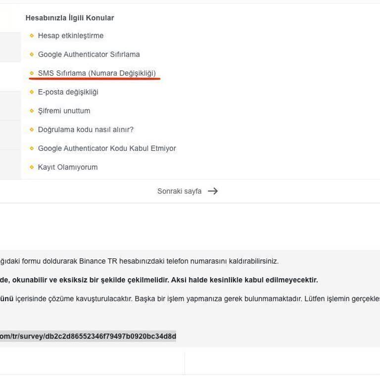 Binance TR E Posta Değişikliği