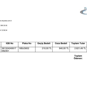 Otoyol A.Ş Otoyol Gecikme Bedeli 2 Ay İçinde 13 Kat Fazlasıyla Alındı.