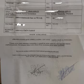 A101 Servis Formu Olmasına Rağmen Ücret İadesi Yapmıyor