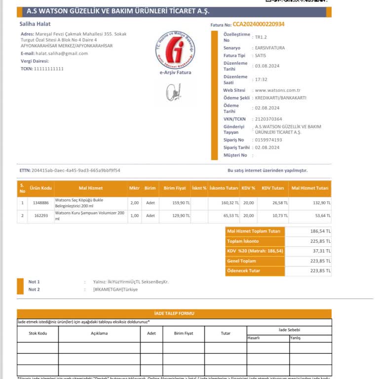 Watsons Kuru Şampuan Boş Çıktı