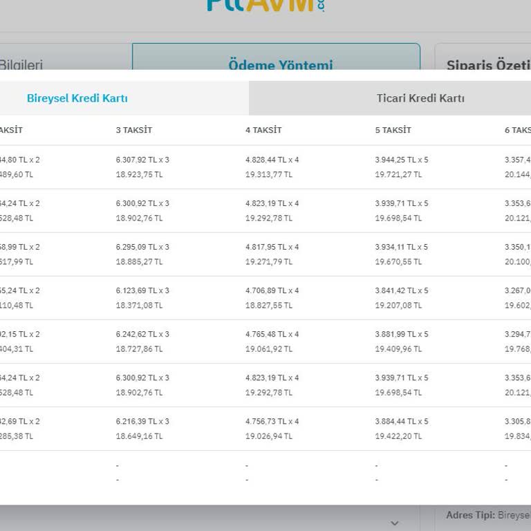 PttAVM Tüketiciyi Yanıltıcı Taksit Sayıları
