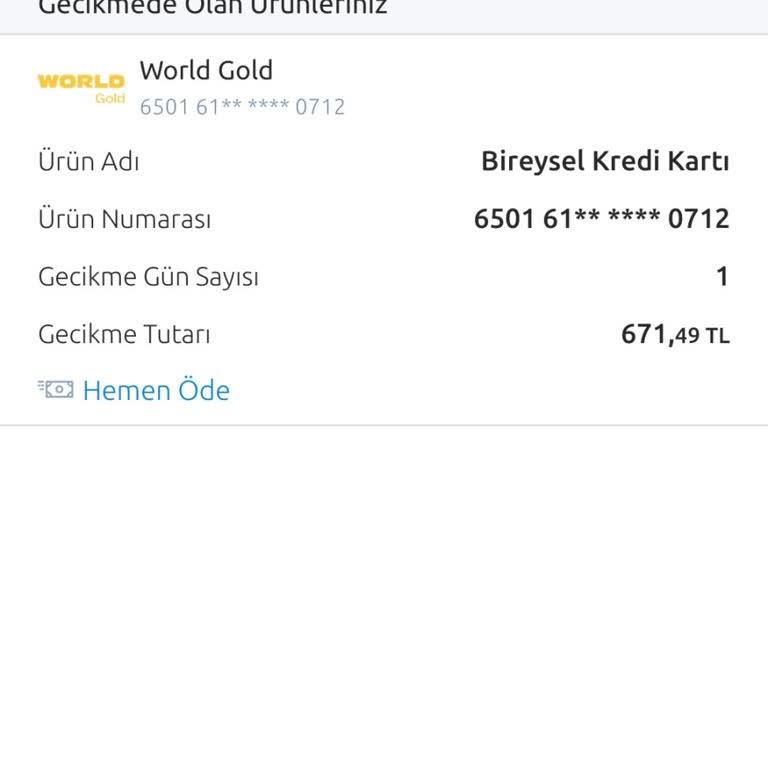 Yapı Kredi Bankası 1 Gün Geciken Kart Faizi