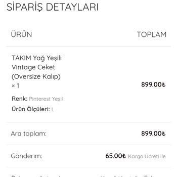 Melvien Siparişim Kargoya Verilmedi