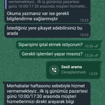 Melvien Siparişim Kargoya Verilmedi