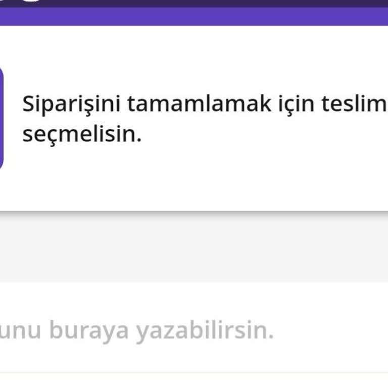 Getirden Sipariş Verme İçin Randevu Almak