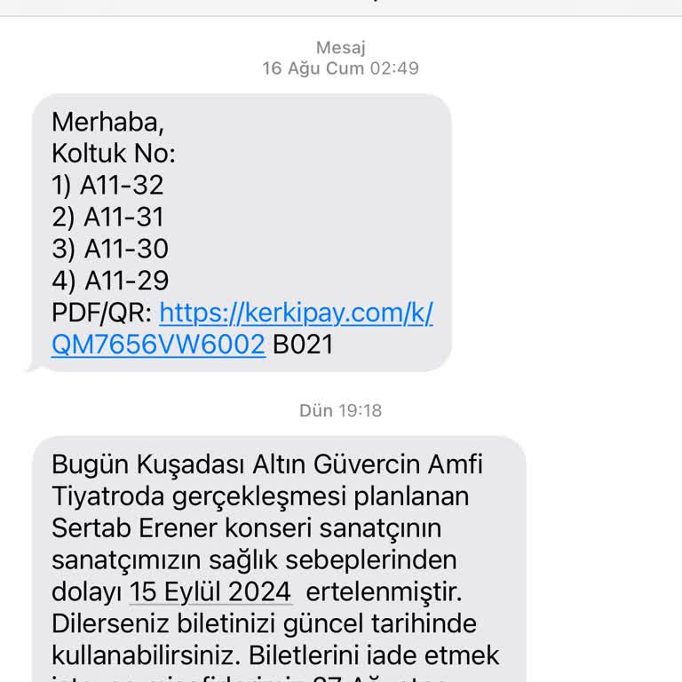 Kerkisolfej Konser İptali, Bilet İadesi Yok!