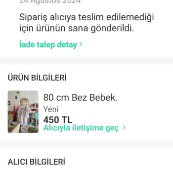 Trendyol İade Edildi Yalanı Ve Ürünün Kaybolması Nedeniyle Şikayetim.