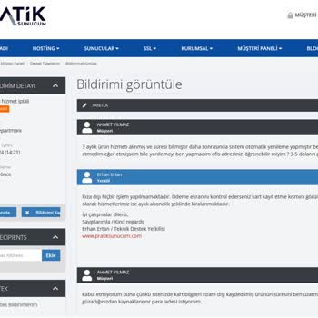 Pratiksunucum.com Rızam Dışı Sunucu Yenileme Ve Para İadesi Sorunu