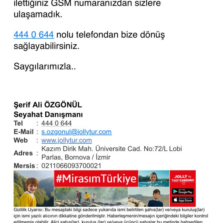 Jolly Tur Tur İptali Ve Geri Ödeme