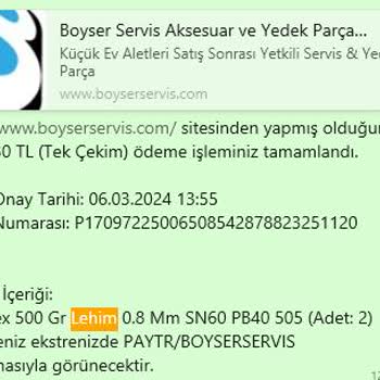 Www.boyserservis.com İptal Edilen Satışa 5 Aydır Ücret İadesi Yapmıyor