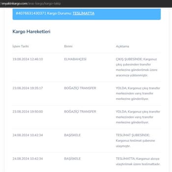 Burenze.com Kargoya Verilmiş Gibi Gösterilen Ama Kargoya Verilmeyen Ürün.