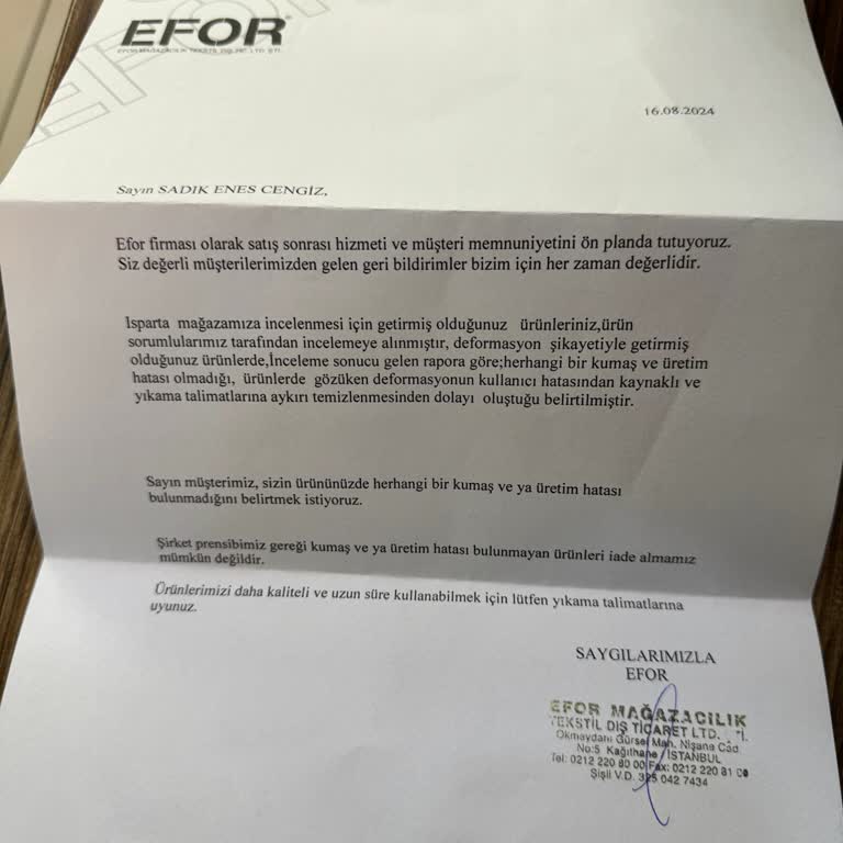 Efor Mağazacılık Keten Pantolon Ve Gömlek Deformasyon