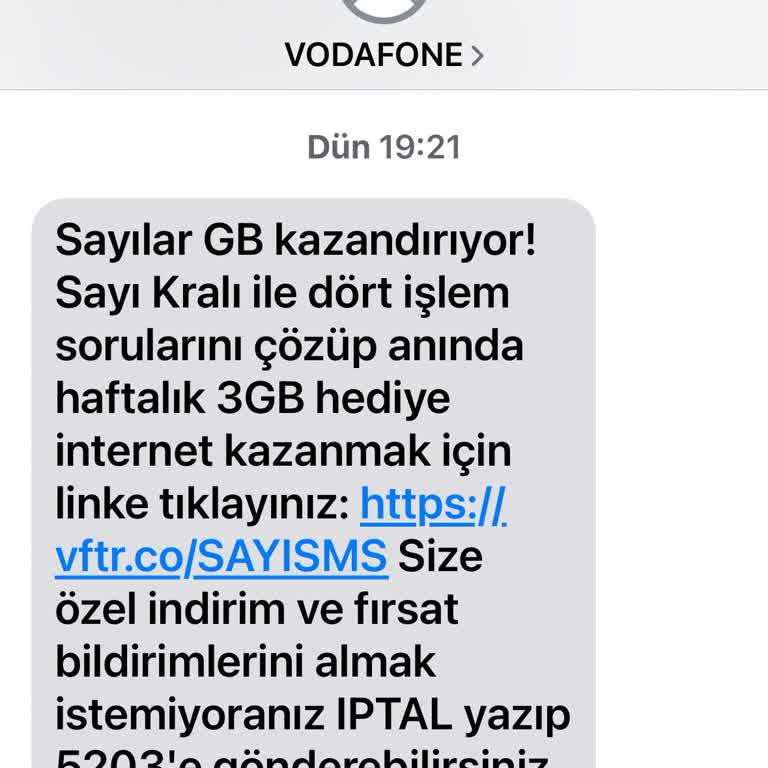 Vodafone'dan Yanıltıcı Mesaj ve Haksız Ücret Kesintisi
