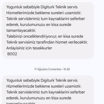 Digiturk Yardımcı Olmuyor Çünkü On Beş Gündür Ellerinde Cihaz Yokmuş