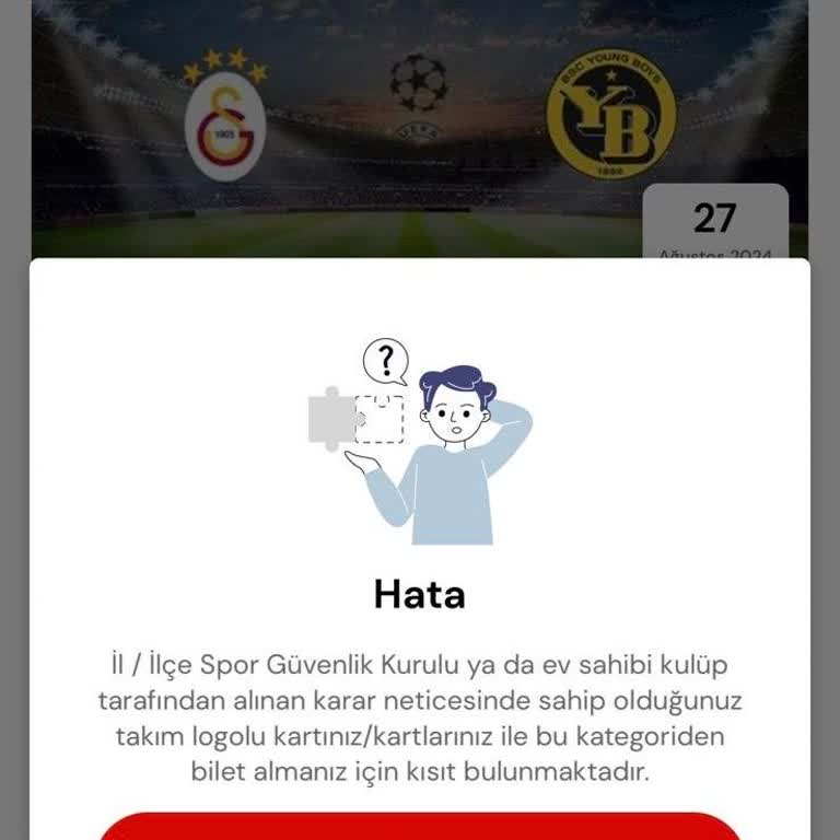 Passolig Kombine Aktaramıyorum Kısıtlama Hatası Veriyor.