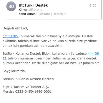 BTCTURK Telefon Değişikliğinden Kod Gelmiyor