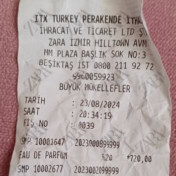 Zara Etiket Ve Kasa Fiyatı Farklı!