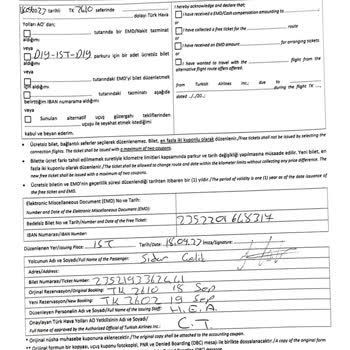 THY Overbooking Bedelsiz Bilet