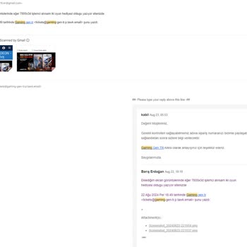 Gaming.gen.tr İşlemci Hediyesi Olan 2 Oyunu Vermemeyi Tercih Ediyor