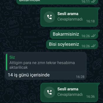 Yolcu 360 adı kullanılarak whats app üzerinden gönderilen ücret iade edilmiyor