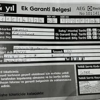 Electrolux, Garantili Bulaşık Makinesini Tamir Etmiyor