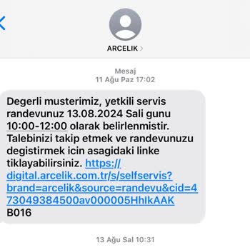 Arçelik Servis Hataları ve Müşteri Hizmetleri Sorunu