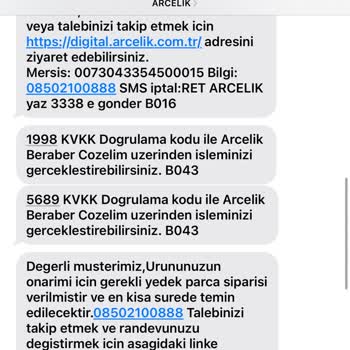 Arçelik Servis Hataları ve Müşteri Hizmetleri Sorunu
