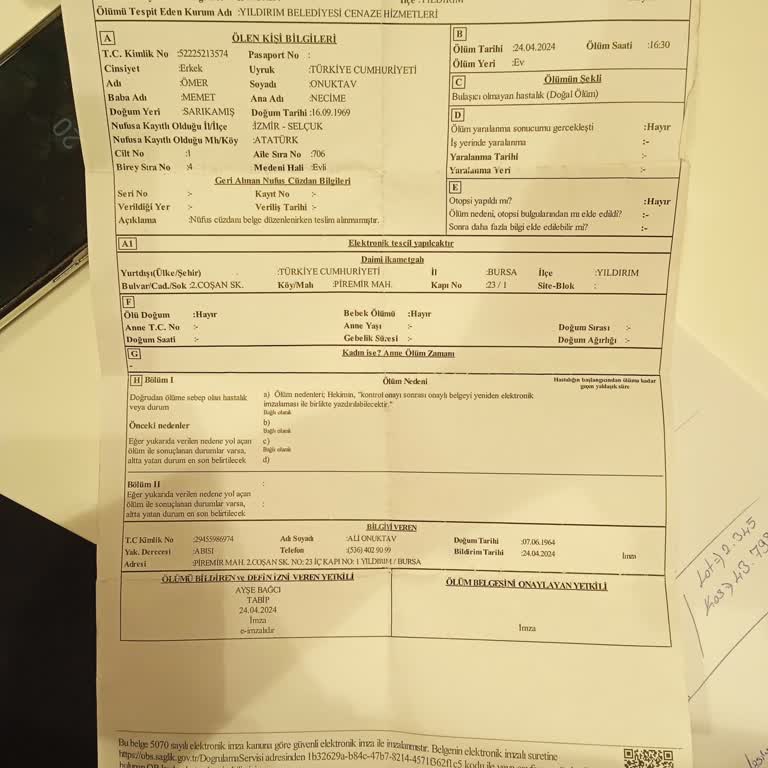 Ölüm Belgesine Rağmen 950 TL Fatura Şoku