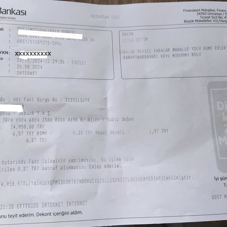 Ziraat Bankası Banka Hesabımızdan Bilgimiz Olmadan Başka Bir Hesaba Para Aktarmak Hk