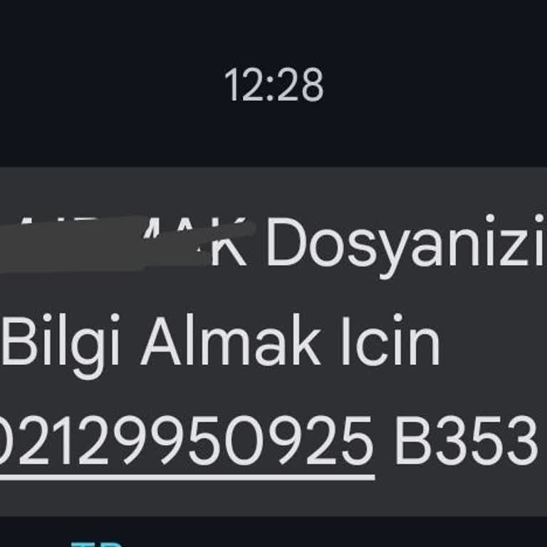 0212 995 09 25 02129950925 Yanıltıcı Mesajla Kişisel Bilgi Talebi!