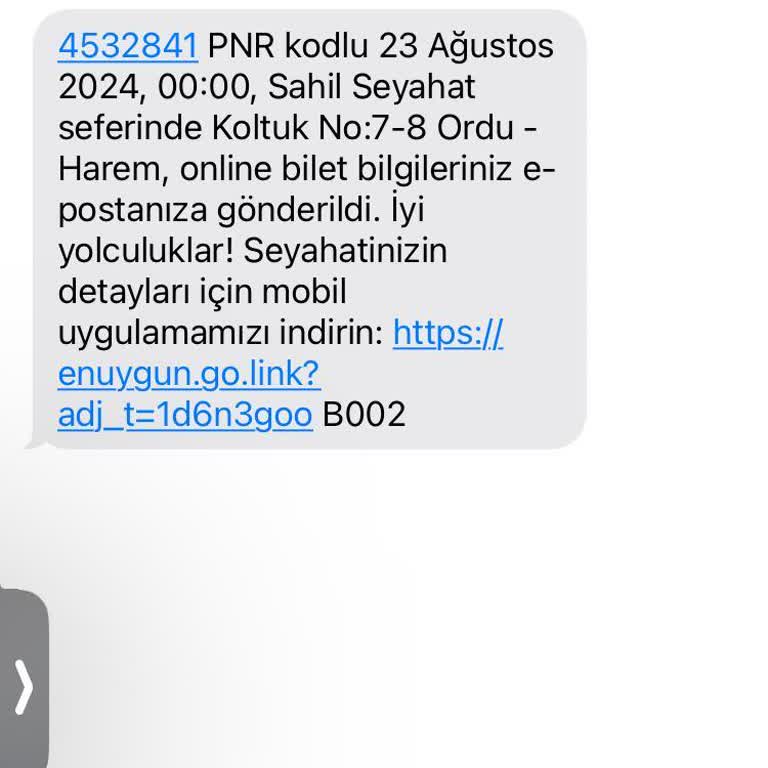 Enuygun.com Hatalı Bilet Tarihi Ve Mesajı