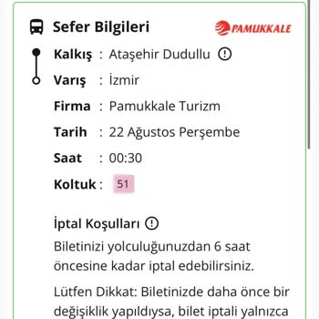 Pamukkale Turizm'de Bilet Değişikliği Ve İletişim Sorunu