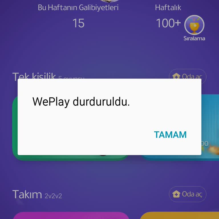WePlay Oyunlara Giriş Yapamıyorum
