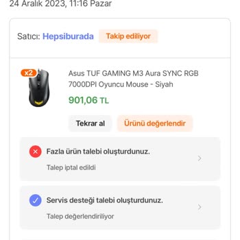 Hepsiburada Bozulan Mouse Ürün Tamiri Ya Da İadesi