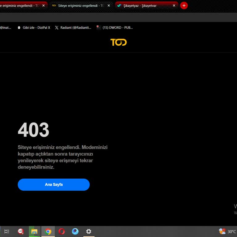 Tod TV Siteye Erişim Engellendi Hatası