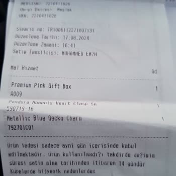 Pandora Mücevher Pandora Bileklik Değişimi Yapılamaması